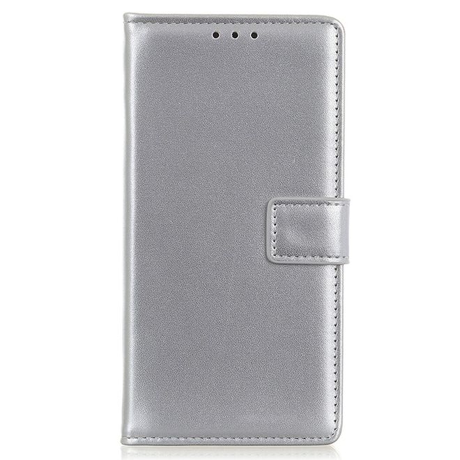 Google Pixel 7 Handy Hülle - Classic II Leder Bookcover Series - silber