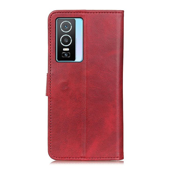 Vivo Y76 5G / Y76s Handy Hülle - Classic II Leder Bookcover Series - rot