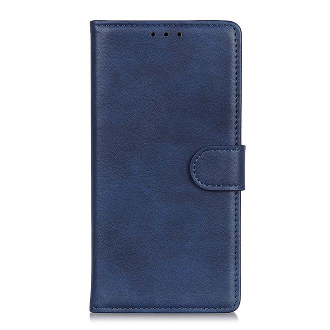 Vivo Y76 5G / Y76s Handy Hülle - Classic II Leder Bookcover Series - blau