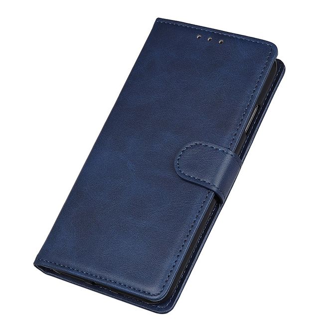Vivo Y76 5G / Y76s Handy Hülle - Classic II Leder Bookcover Series - blau