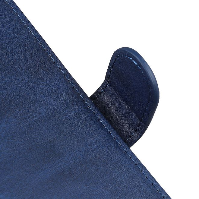 Vivo Y76 5G / Y76s Handy Hülle - Classic II Leder Bookcover Series - blau
