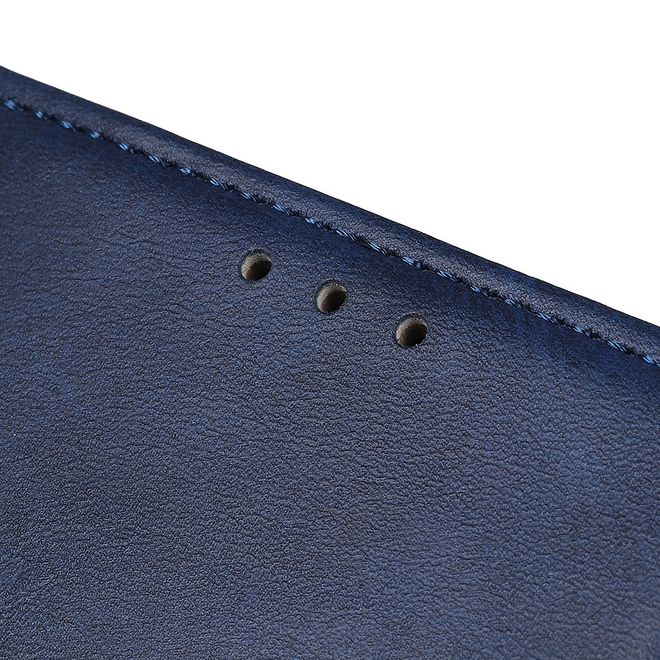 Vivo Y76 5G / Y76s Handy Hülle - Classic II Leder Bookcover Series - blau
