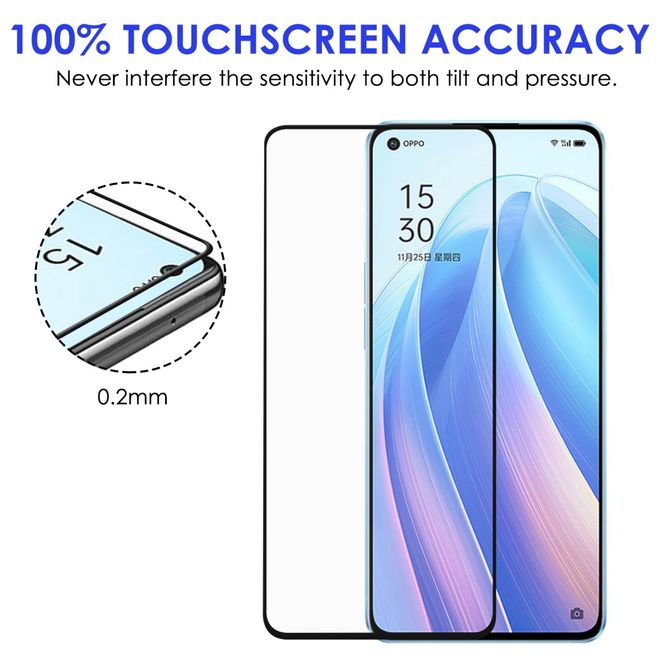 Oppo Reno7 Pro 5G Schutzglas Displayschutz - Panzer Glas - 0.3mm dick - transparent
