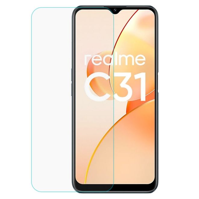 Realme C31 Schutzglas Displayschutz - Panzer Glas - 0.3mm dick - transparent