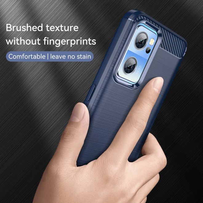 OnePlus Nord CE 2 5G Handyhülle - Carbon Fiber TPU Softcase Series - blau