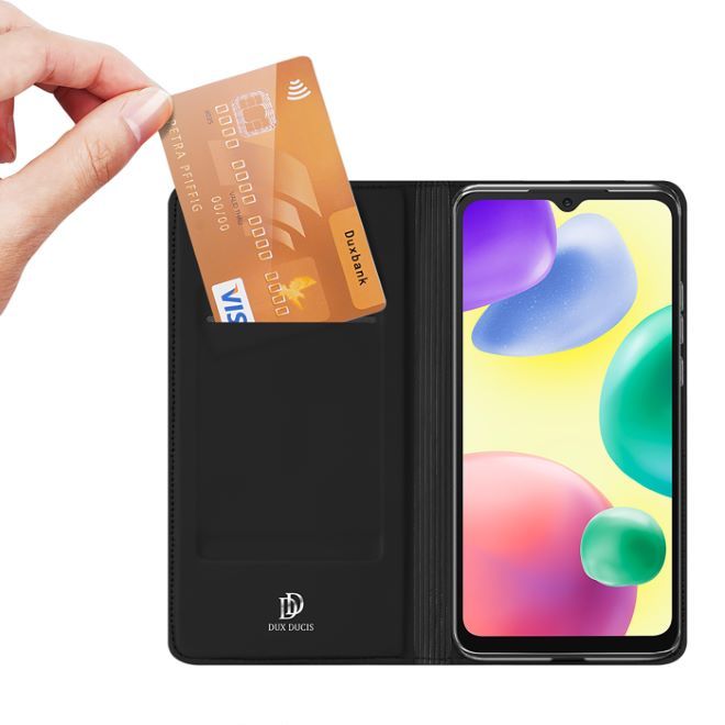 Dux Ducis - Xiaomi Redmi 10A Hülle - Handy Bookcover - Skin Pro Series - schwarz