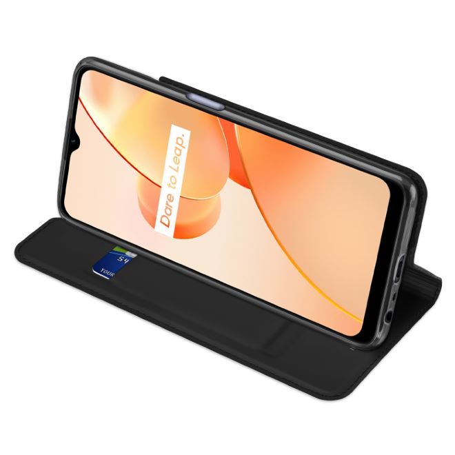 Dux Ducis - Realme C31 Hülle - Handy Bookcover - Skin Pro Series - schwarz