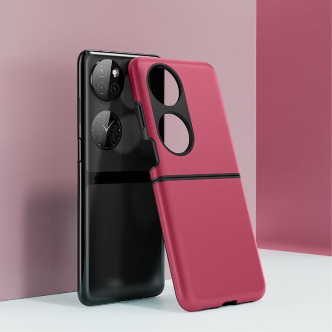 Huawei P50 Pocket Hülle - Ultraschlankes Kunststoff Case - rot