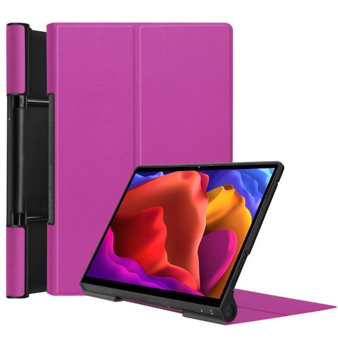 Étui Lenovo Yoga Tab 13 - Étui portefeuille en cuir avec support intégré - Violet