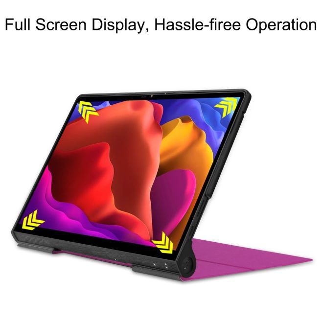 Étui Lenovo Yoga Tab 13 - Étui portefeuille en cuir avec support intégré - Violet