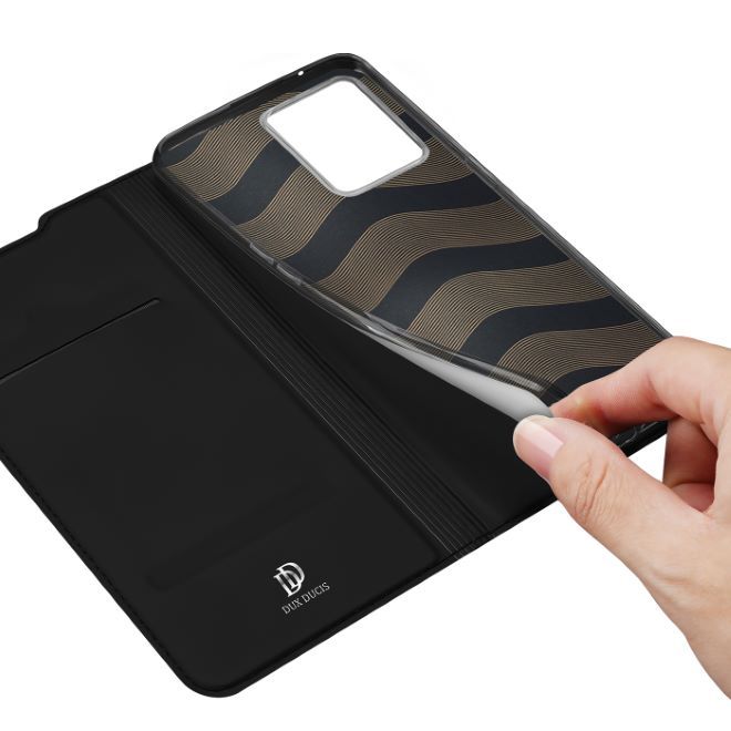 Dux Ducis - Oppo Reno7 4G Hülle - Handy Bookcover - Skin Pro Series - schwarz