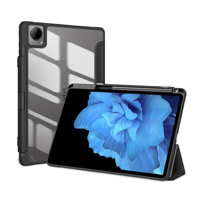 Dux Ducis - vivo Pad Hülle - Leder Bookcover - Toby Series - schwarz