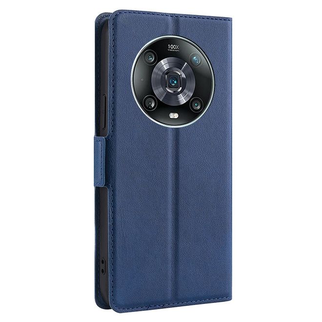 Honor Magic4 Pro Hülle - Kunstleder Bookcover - Classic VI Series - blau