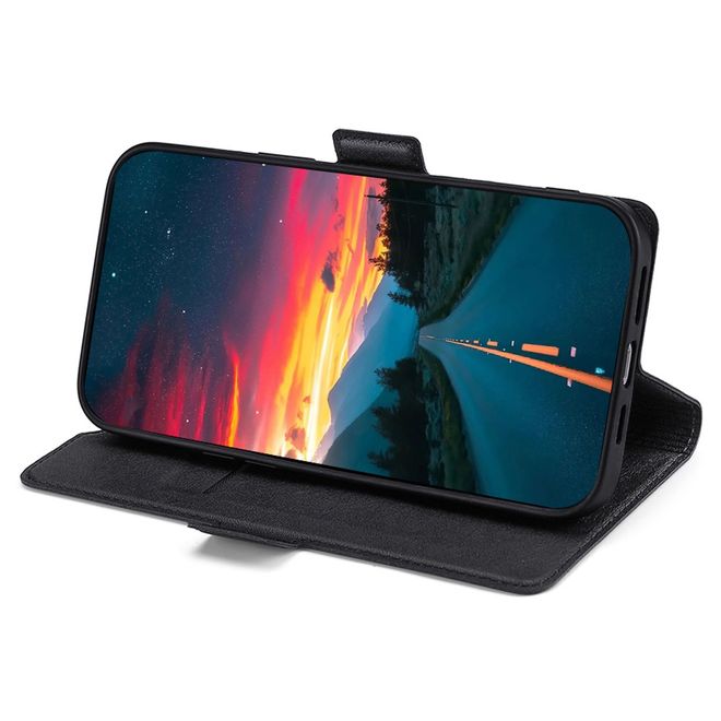 Honor Magic4 Pro Hülle - Kunstleder Bookcover - Classic VI Series - schwarz
