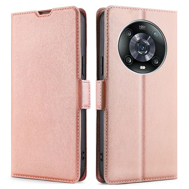 Honor Magic4 Pro Hülle - Kunstleder Bookcover - Classic VI Series - rosegold