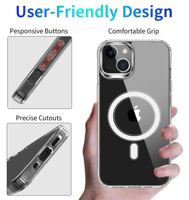 iPhone 14 Clear Case (PC/TPU) - MagSafe Series Case - Transparent