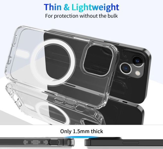 iPhone 14 Clear Case (PC/TPU) - MagSafe Series Case - Transparent
