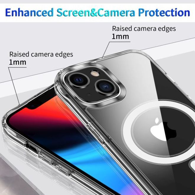 iPhone 14 Clear Case (PC/TPU) - MagSafe Series Case - Transparent