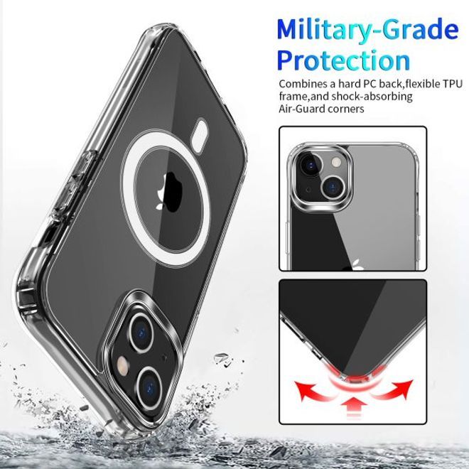 iPhone 14 Clear Case (PC/TPU) - MagSafe Series Case - Transparent