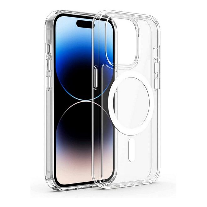 Coque transparente pour iPhone 14 Pro (PC/TPU) - Série MagSafe - Transparente