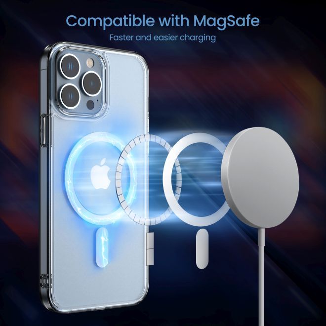 Coque transparente pour iPhone 14 Pro (PC/TPU) - Série MagSafe - Transparente