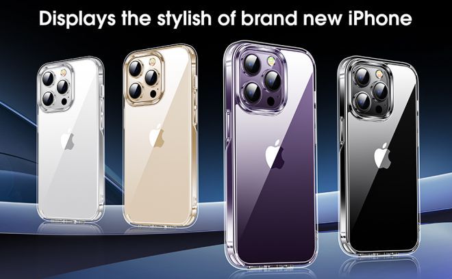 Coque pour iPhone 14 Pro Max (PC/TPU) - Dos en polycarbonate + bords en TPU - Transparente