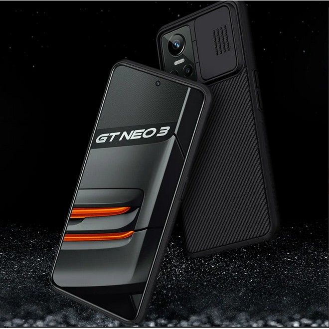 Nillkin - Realme GT Neo 3 Hülle - Plastik Hardcase - CamShield Series - schwarz