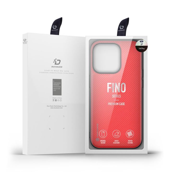 Dux Ducis - iPhone 14 Pro Hülle - Schickes Hardcase - Fino Series - rot