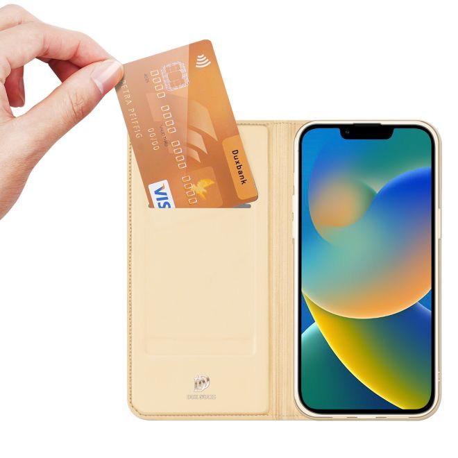 Dux Ducis - iPhone 14 Plus Hülle - Handy Bookcover - Skin Pro Series - gold