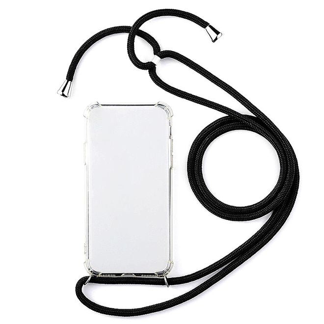 Étui collier pour iPhone 13 Pro Max - Chaîne en métal (122 cm) avec mousqueton - La Reina del Deseo n° 2 - Or