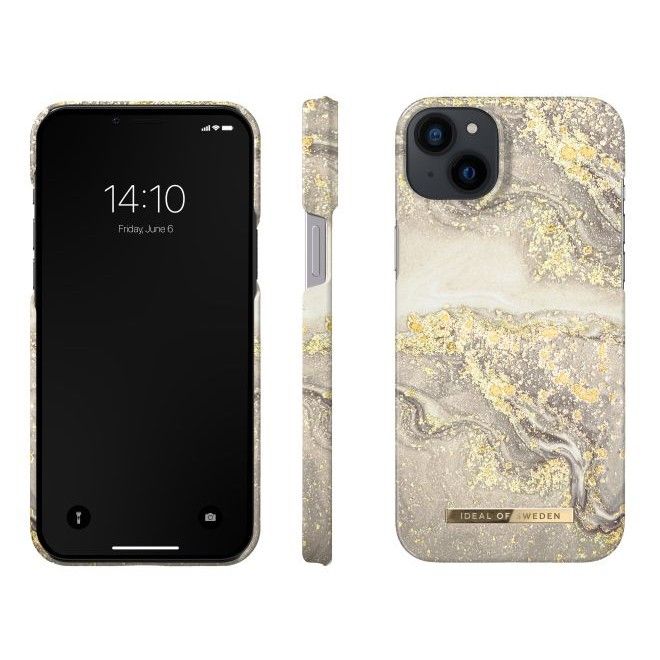 iDeal of Sweden - iPhone 14 Plus Hülle - Printed Case - Sparkle Greige Marble