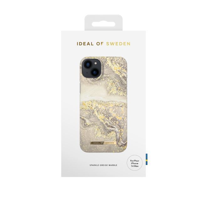 iDeal of Sweden - iPhone 14 Plus Hülle - Printed Case - Sparkle Greige Marble