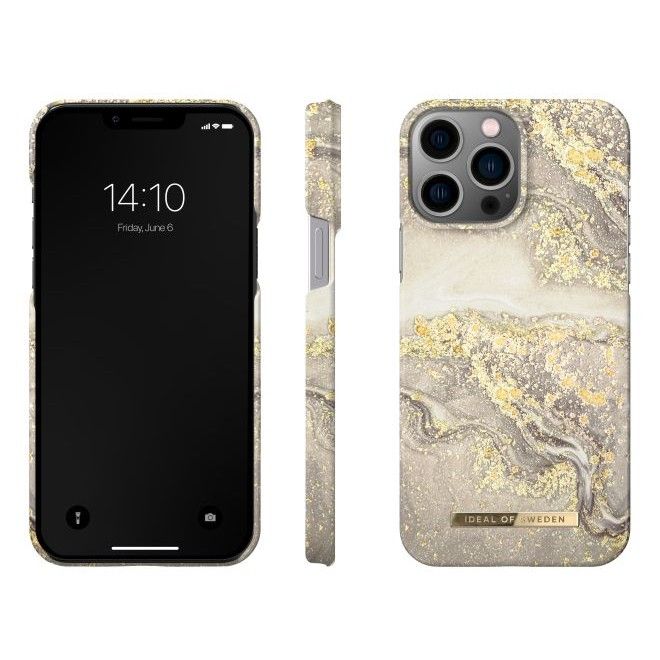 iDeal of Sweden - iPhone 14 Pro Max Hülle - Printed Case - Sparkle Greige Marble