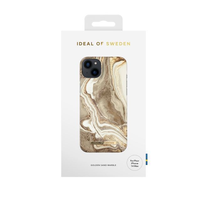 iDeal of Sweden - iPhone 14 Plus Hülle - Printed Case - Golden Sand Marble