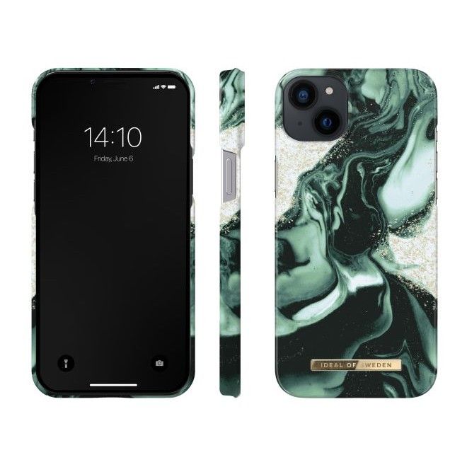 iDeal of Sweden - iPhone 14 Plus Hülle - Printed Case - Golden Olive Marble