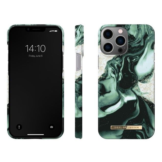 iDeal of Sweden - iPhone 14 Pro Max Hülle - Printed Case - Golden Olive Marble