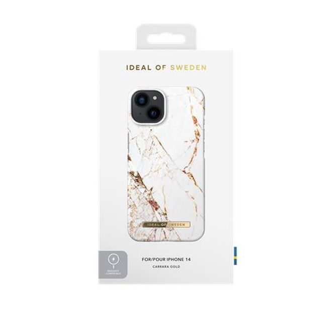 iDeal of Sweden - iPhone 14 Hülle - Printed Case - MagSafe kompatibel - Carrara Gold