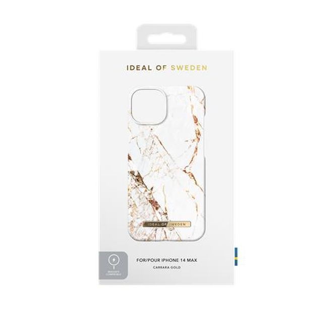iDeal of Sweden - iPhone 14 Plus Hülle - Printed Case - MagSafe kompatibel - Carrara Gold
