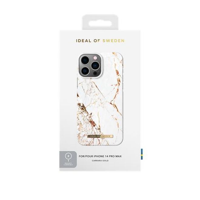 iDeal of Sweden - iPhone 14 Pro Max Hülle - Printed Case - MagSafe kompatibel - Carrara Gold