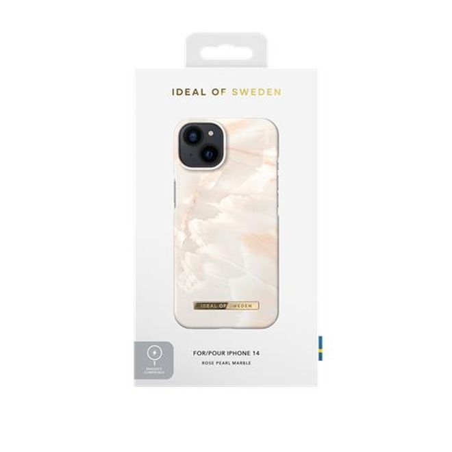 iDeal of Sweden - iPhone 14 Hülle - Printed Case - MagSafe kompatibel - Rose Pearl Marble