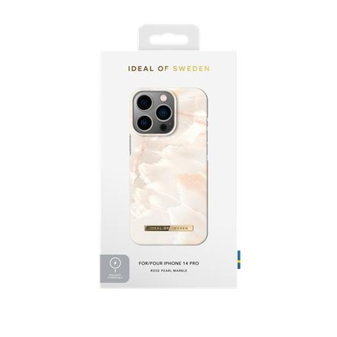 iDeal of Sweden - iPhone 14 Pro Hülle - Printed Case - MagSafe kompatibel - Rose Pearl Marble