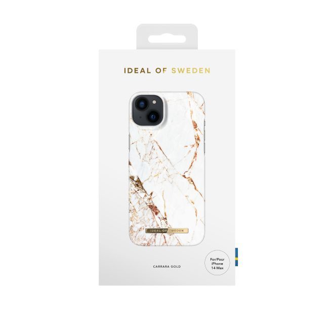 iDeal of Sweden - iPhone 14 Plus Hülle - Printed Case - Carrara Gold