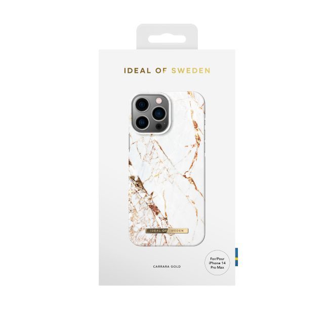 iDeal of Sweden - iPhone 14 Pro Max Hülle - Printed Case - Carrara Gold