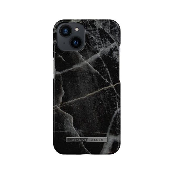 iDeal of Sweden - iPhone 14 Hülle - Printed Case - Black Thunder Marble
