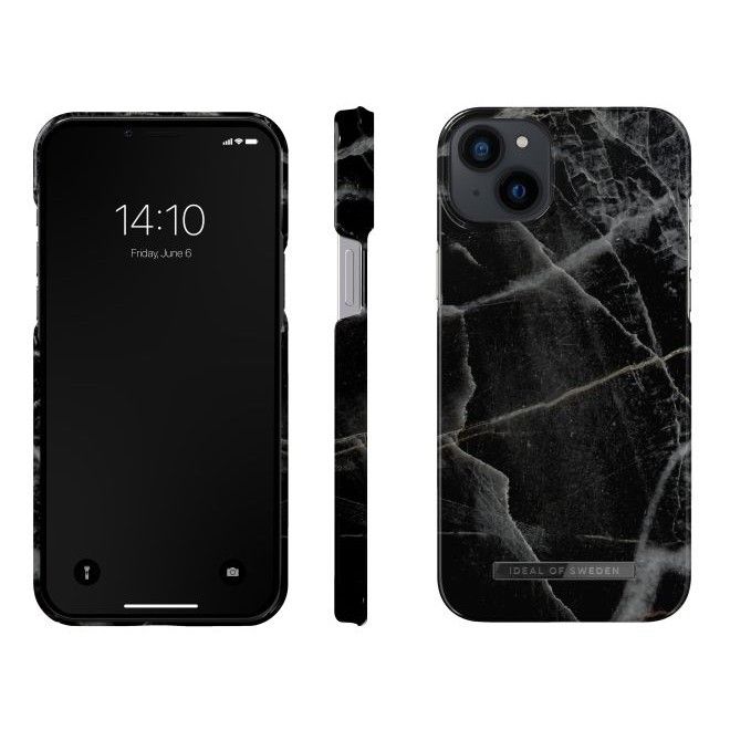 iDeal of Sweden - iPhone 14 Plus Hülle - Printed Case - Black Thunder Marble