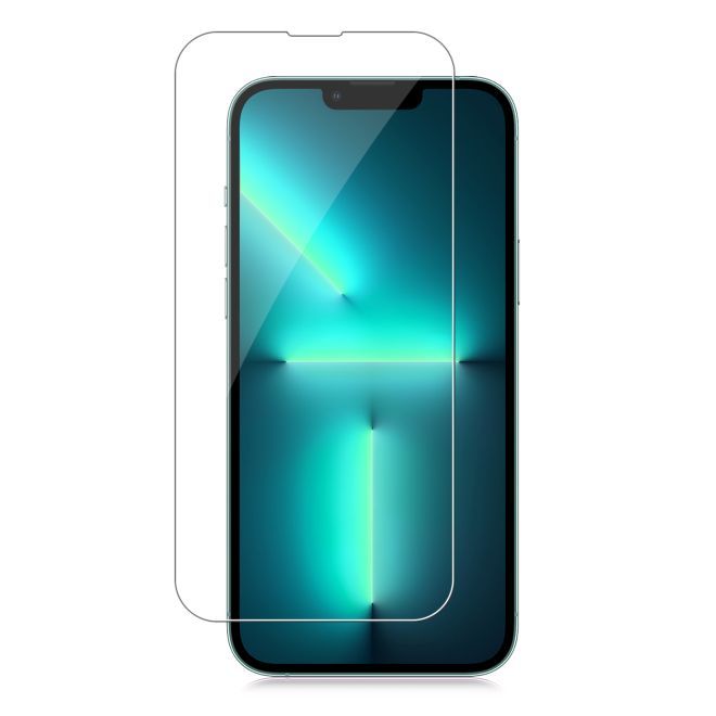 Protection d'écran en verre trempé transparent 9H pour iPhone 14 - 0,3 mm d'épaisseur