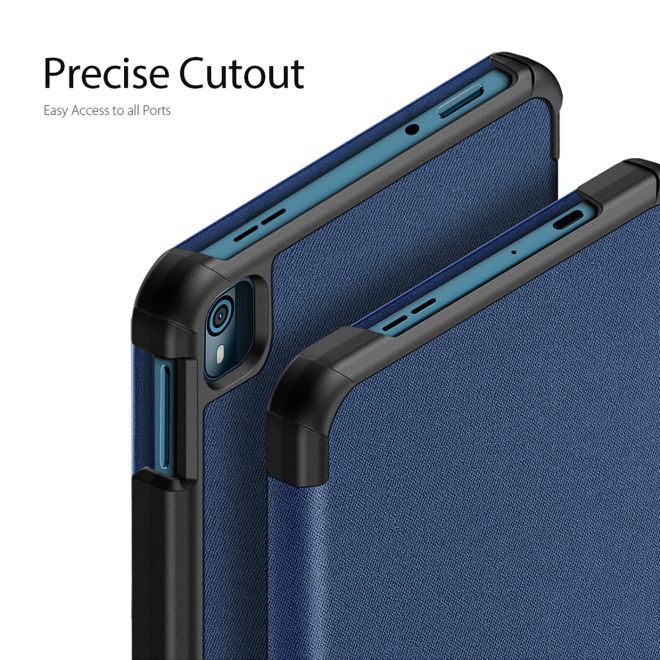 Dux Ducis - Nokia T10 Hülle - Leder Smart Flip Case - Domo Series - blau