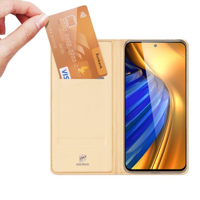 Dux Ducis - Xiaomi Poco F4 5G Hülle  - Handy Bookcover - Skin Pro Series - gold