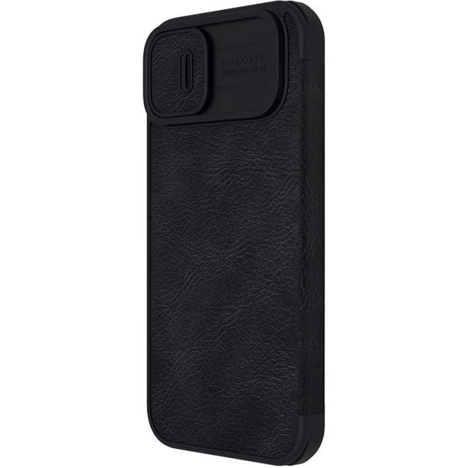 Nillkin - iPhone 14 Plus Hülle - Leder Book Case - Qin Pro Series - schwarz