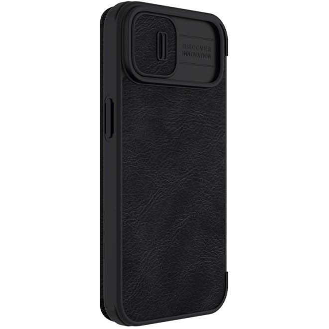 Nillkin - iPhone 14 Plus Hülle - Leder Book Case - Qin Pro Series - schwarz